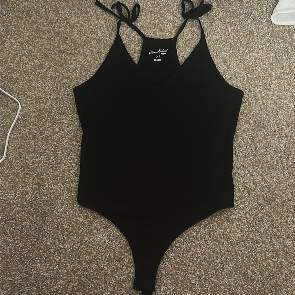 Universal Thread Black Bodysuit with Adjustable Straps